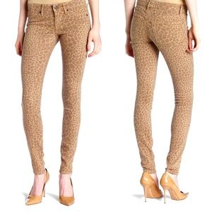 Rich & Skinny Tan Girraffe🦒 Print Cropped Skinny Jeans